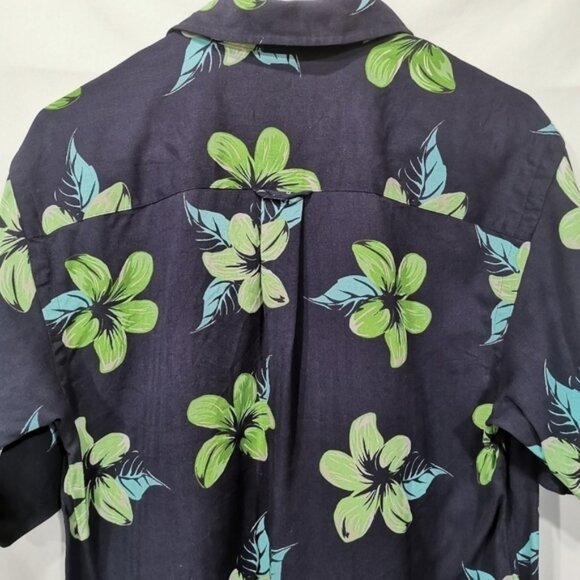 Men's Izod Silk Tropical Short Sleeved Button Down Shirt - Sz S - Picture 4 of 7